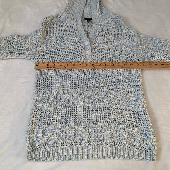 Talbots wide knit pullover collared long‎ sleeve cotton sweater - XS - Picture 9 of 10